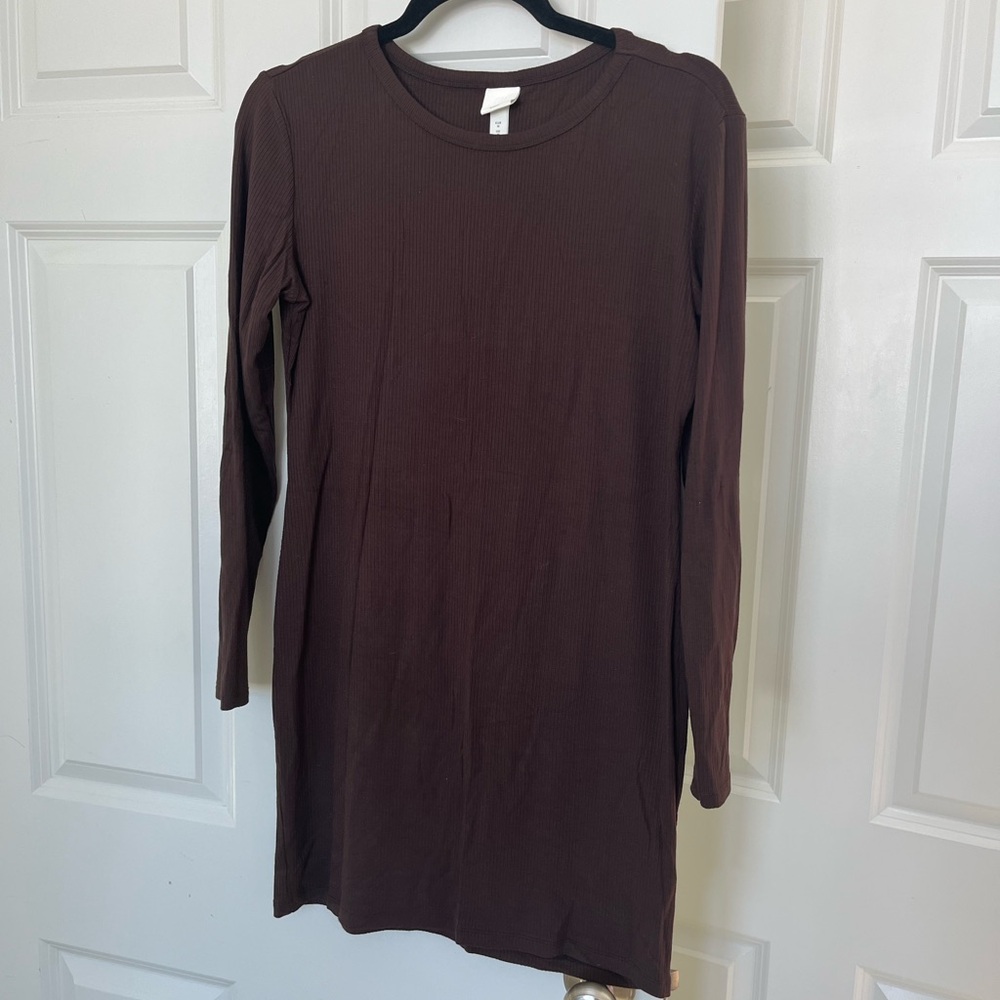 H&M brown knit dress, M